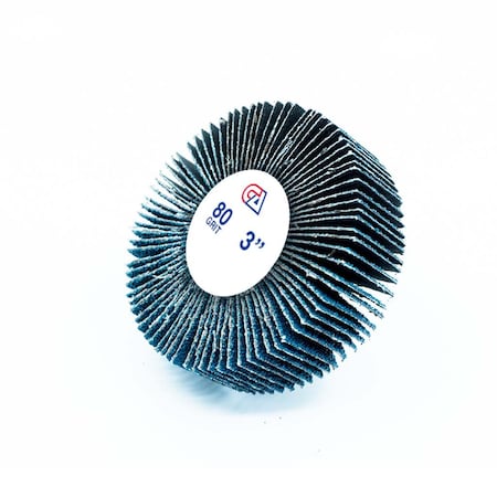 Continental Abrasives 3" x 1" 80 Grit Zirconia Shank Mounted Flap Wheel FW-Z31080